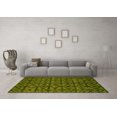thumbnail image 3 of Ahgly Company Indoor Round Abstract Yellow Modern Area Rugs, 4' Round, 3 of 4
