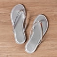 thumbnail image 6 of Flip Flops, Beach Sandals, Flip Flops for Women Footwear- Lightweight and Memory Foam Insole Sandals for Women 2026 - Durable Non-Slip Beach Essentials Flats for Women Sandals, Silver 8.5, 6 of 8