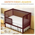 thumbnail image 6 of SESSLIFE 5-In-1 Convertible Crib, Cherry Baby Bed, Converts from Baby Crib to Toddler Bed, Fits Standard Full-Size Crib Mattress(Not Included), 6 of 10