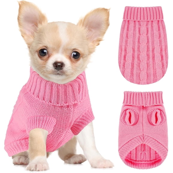 XXS Extra Small Dog Sweater Knitted Winter Warm Fleece Pullover For Chihuahua Yorkie Teacup Dachshund Cat