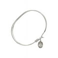thumbnail image 2 of 7 inch Oval Eye Hook Bangle Bracelet w/ St. Peter Nolasco in Sterling Silver, 2 of 3