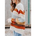 thumbnail image 5 of Asyoly Women's Striped Color Block Sweaters Casual Long Sleeve Crewneck Winter Knit Pullover Loose Comy Jumper Oversized Tops, 5 of 8