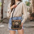 thumbnail image 5 of ZUXONGSY Aztec Tribe Bear Leaf Print Large Shoulder Bag for Women Waterproof Crossbody Purse Phone Wallet purpose Travel Purse with Zipper Closure Purse Bag for Daily Use Dating, 5 of 7