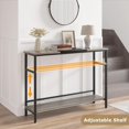 thumbnail image 5 of FOLDLIFE Console Table， Wooden Sofa Side Table Entryway Table ， Storage Shelves for Living Room, Black & Gray, 5 of 7