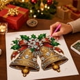 thumbnail image 4 of Christmas Bell Diamond Art Kit, 10X10 Inch Pearl Diamond Art Painting Set for Adults, Holiday Home Decor Craft Kit for Gifting, 4 of 5