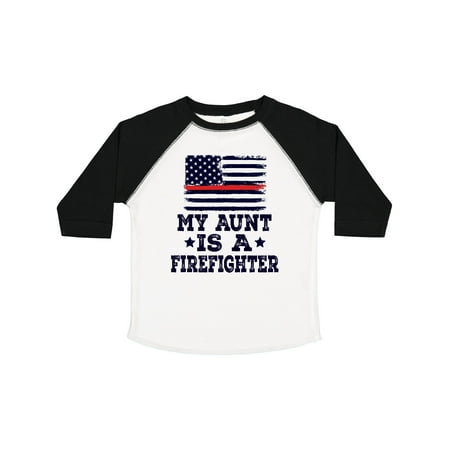 

Inktastic Firefighter Flag Aunt Gift Toddler Boy or Toddler Girl T-Shirt