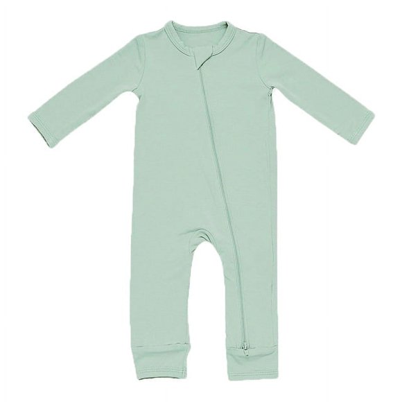 Baby Romper Bamboo Fiber Baby Boy Girl Clothes Newborn Zipper Footies Jumpsuit Solid Long-Sleeve Baby Clothing 0-24M