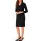 thumbnail image 4 of Conjuntos de Traje INSPIRE CHIC para Mujeres, 2 piezas, Blazer de Trabajo Sólido con Escote en V, Vestidos XS Negros, 4 of 5