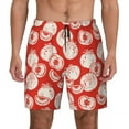 thumbnail image 2 of Picia Tomatoes pattern Mens Swim Trunks with Compression Liner Stretch Beach Shorts Quick Dry with Zipper Pockets No-Chafing Board Shorts-X-Large, 2 of 9
