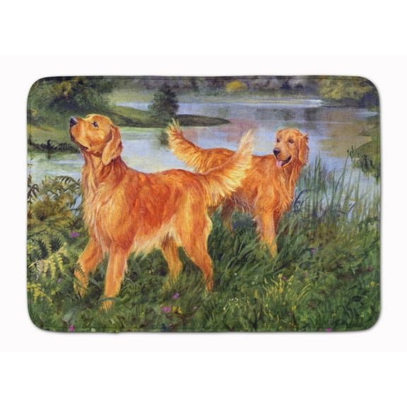 Golden Retrievers Machine Washable Memory Foam Mat