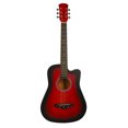 thumbnail image 1 of Tignapoo 38-Inch Cutaway Acoustic Guitar with Hand-Rubbed Finish, Basswood Body, Open Gear Tuners, Dual Metal Tailpiece, and Full Accessories Kit (Color Options Available), 1 of 7