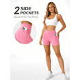 thumbnail image 2 of Women's 6 Pack Biker Shorts with 2 Pockets, High Waisted Butt Lift Workout Yoga Running Gym Shorts,Black,Brown,Green,Blue,Pink, 2 of 10