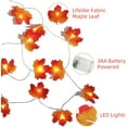 thumbnail image 4 of Morttic Maple Leaves String Lights, 20ft 40 LED Fall Leaves Garland with Lights Waterproof Leaf Lights String for Thanksgiving Xmas Decor Home Indoor Outdoor Decoration, 4 of 8