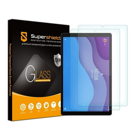 [2-Pack] Supershieldz for Lenovo Tab M10 HD (2nd Gen) 10.1 inch Tempered Glass Screen Protector, Anti-Scratch, Anti-Fingerprint, Bubble Free