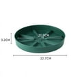 thumbnail image 2 of Bgsha 5PCS Home Garden Use Flower Pot Trays Bottom Support White Gray Green 22.7*3.2cm, 2 of 9