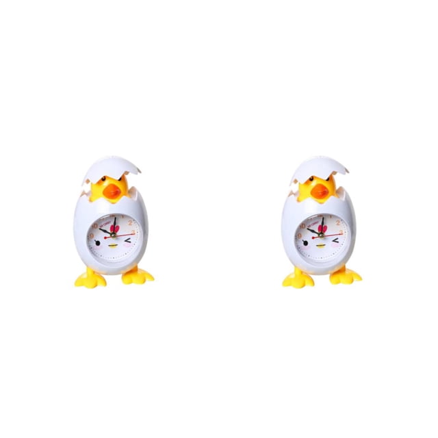 Reloj Despertador Naiovety Pollito con Cáscara de Huevo Blanco 2piezas