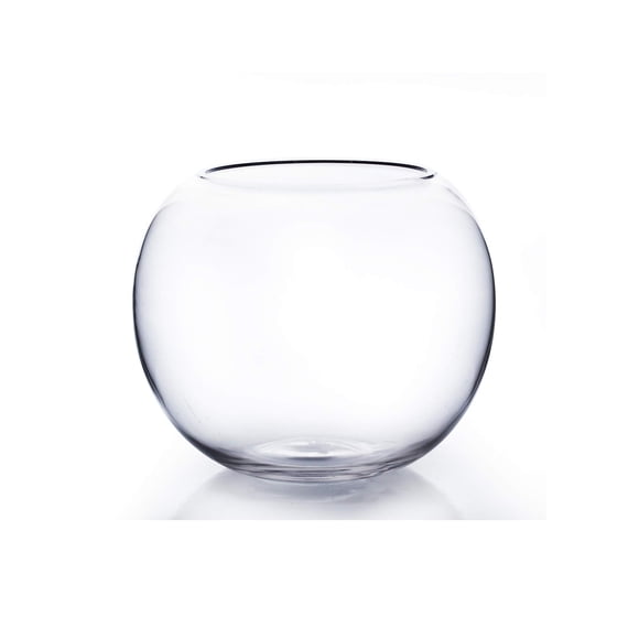 Jarrón de vidrio WGV, diámetro 20 cm, altura 17 cm, transparente