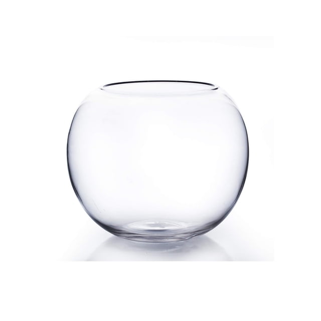 Jarrón de vidrio WGV, diámetro 20 cm, altura 17 cm, transparente