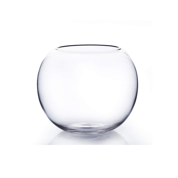 Jarrón de vidrio WGV, diámetro 20 cm, altura 17 cm, transparente