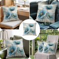 thumbnail image 4 of Throw Pillow Covers, Blue Spring Floral 16x16 Pillow Covers for Couch/Sofa/Bed, Summer Botanical Elegant Vintage Decorative Square Linen Cushion Pillowcase for Home Decor, 4 of 9