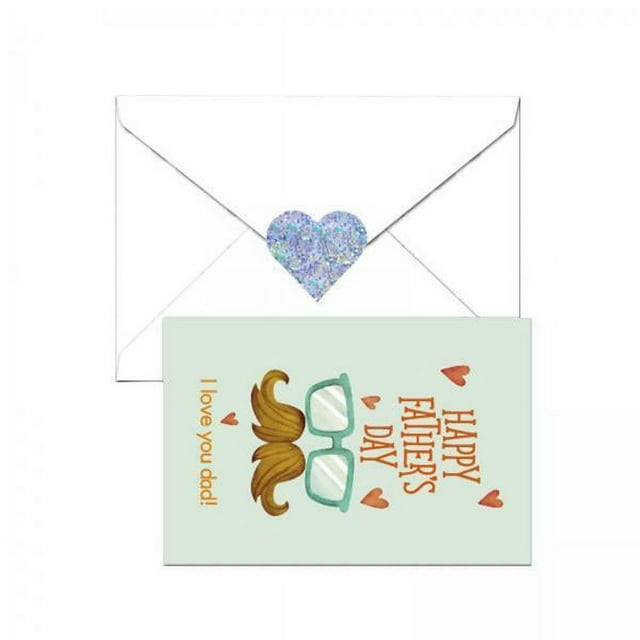 Abbracc 5xFather's Day Card Includes Envelope Holiday Greeting Card for Dad Men Father Green 5 Pcs