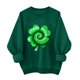 thumbnail image 4 of Xuyuer St. Patrick's Day Women's Printed Sweatshirt Long Sleeve Crewneck Casual Loose Vintage Graphic Pullover Tops, 4 of 7