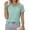 432#Mint Green, variant on Women's Polo Shirts Cotton 3-Button Short Sleeve Collared Tops Summer Cool Shirt Uniform Casual Shirts
