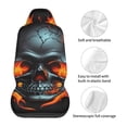 thumbnail image 5 of Sikiie Flame Metal Skull Car Seat Protector 2 Pack Car Seat Cushion Mat, Car Seat Covers for SUV, Truck, Van, 5 of 7