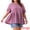 Purple, variant on DARING DIVA Women's Plus Babydoll Crew Neck Flowy Blouse 1X White