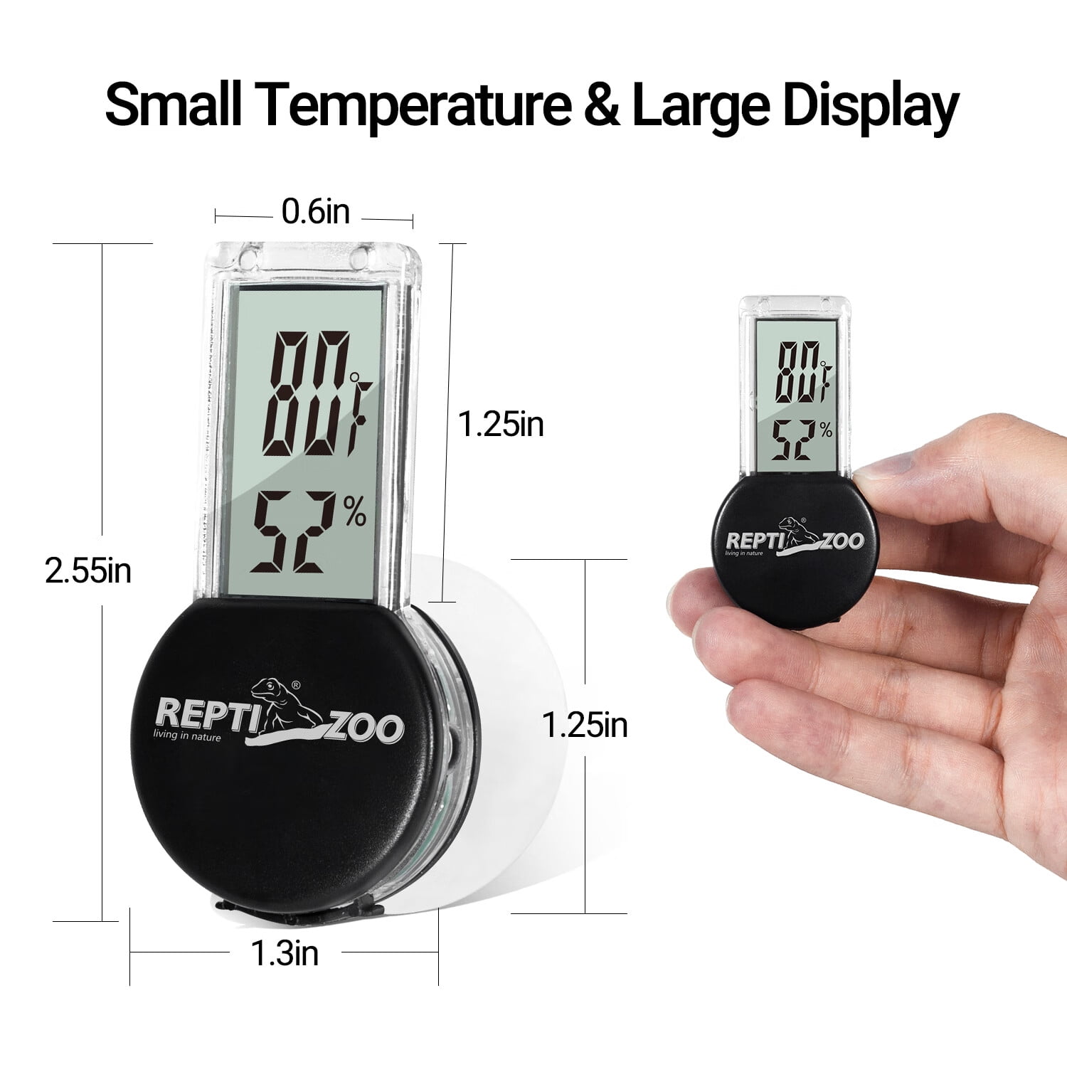 ECOSUB Reptile Digital Thermometer Hygrometer Accurate LCD Display