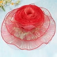 thumbnail image 4 of Uxcell Ruffle Lace Trims, Retro Organza Fabric Trim Tulle Decorative Ruffle Lace Border para costura DIY en rojo coral, 4 of 6