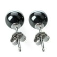 thumbnail image 2 of Hematite + 925 Sterling Silver Earrings Ear Studs 023 HOT, 2 of 3