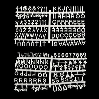 Lot De 300 Lettres Pour Tableaux à Lettres En Feutre Avec Caractères, Chiffres Et Symboles 1,8 Cm Pour Tableaux à Messages Interchangeables En Plastique (noir