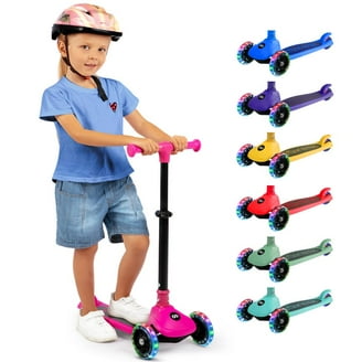 Happyページ③ B2 Light Up 3-Wheels Scooter with Bluetooth Control for Age 3-8