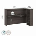thumbnail image 6 of Studio C 72W Corner Bar Cabinet with Shelves in Storm Gray - Engineered Wood, 6 of 7