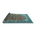 thumbnail image 2 of Ahgly Company Indoor Rectangle Medallion Light Blue Traditional Area Rugs, 7' x 9', 2 of 4