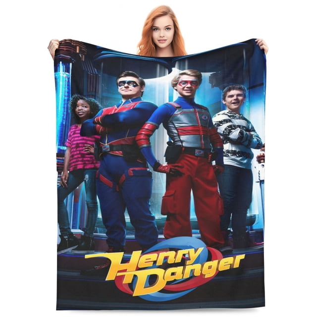Manta de franela ultra suave y acogedora de Henry Danger para picnic para niños, niñas y adultos, mantas de felpa ligeras y esponjosas para sofá, cama, sofá, sala de estar