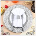thumbnail image 4 of 24 platos de carga plateados a granel de 13 pulgadas de plástico antiguo, platos decorativos redondos de cena en relieve, para bodas, fiestas, eventos, catering, decoración de mesa, 4 of 12