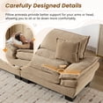 thumbnail image 6 of Dinosisco 84"L Deep Seat Sofa, Corduroy Upholstered Sleeper Couch for Living Room, Khaki, 6 of 8