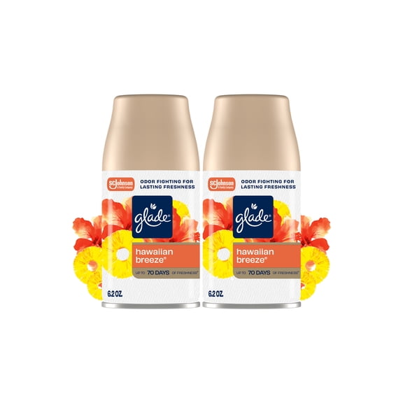 Glade Automatic Spray Refill, Air Freshener, Hawaiian Breeze®, 2 Refills, 2 x 6.2 oz