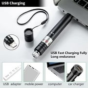 Long Range Green Laser Pointer,Laser Pointer High Power Pen, Green Pointer Rechargeable for Hiking, Cat Laser Toy USB Charge(Green Light)