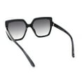 thumbnail image 4 of Womens Inset Squared Butterfly Rhinestone Jewel Hinge Sunglasses Black - Smoke, 4 of 4