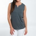 thumbnail image 2 of Elsie & Zoey Myla XL Charcoal V-Neck Sleeveless Tank Top for Women, 2 of 6
