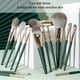 thumbnail image 3 of Juego de brochas de maquillaje ANGGREK 14 Uds con bolsa de almacenamiento verde, 3 of 8