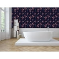 thumbnail image 2 of MuralsPrint Branos Florals on Navy background Removable Wallpaper - 10'ft H x 24''inch W, 2 of 4