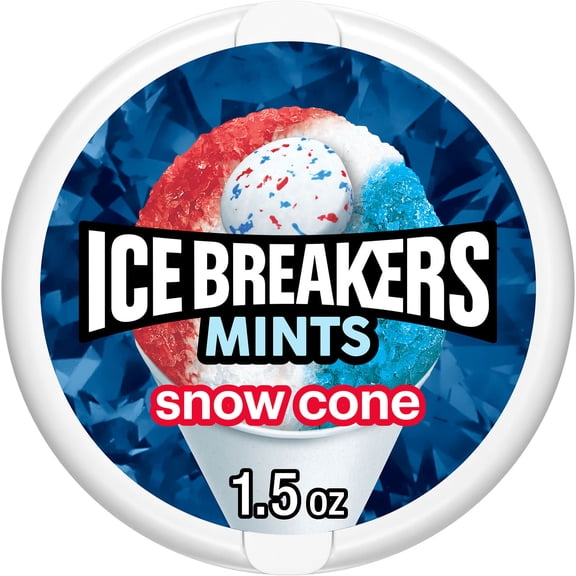 Ice Breakers Snow Cone Flavored Sugar Free Mints, Puck 1.5 oz