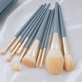 thumbnail image 1 of Nvzi Juego de brochas de maquillaje, 10 piezas, kit de brochas de maquillaje de viaje, brochas cosméticas para rostro, base, rubor, sombra de ojos (azul), 1 of 4
