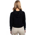 thumbnail image 3 of Next Level - Women's Laguna Sueded Raw Edge Crop Hoodie - 9384 - Black - Size: XS, 3 of 4