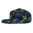 thumbnail image 3 of Daiia Cartoon Dinosaur print Flat Bill Hats Flat Brim Trucker Cap Baseball Cap Adjustable Classic Low Profile Hat Unconstructed Plain Cap, 3 of 9