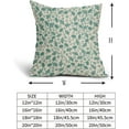 thumbnail image 5 of Aqua Floral Pillow Covers 20x20 Set of 2 Vintage Rustic Old Style Cute Small Flower Teal Cream Print Decorative Outdoor Pillowcases Farmhouse Throw Cushion Case Decor for Couch Sofa Bed, 5 of 6